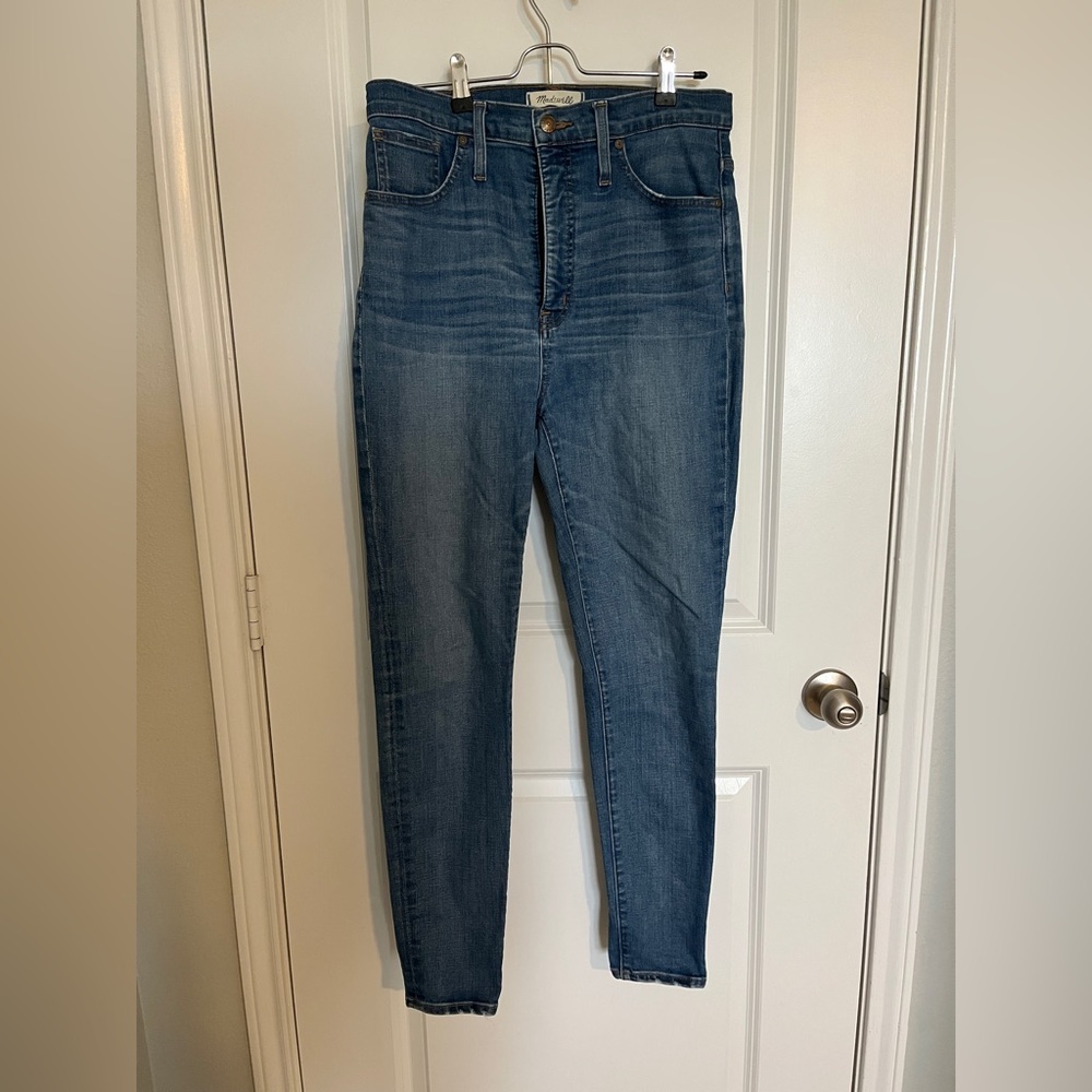 Madewell High-Rise Skinny Jeans in Medium Blue Denim